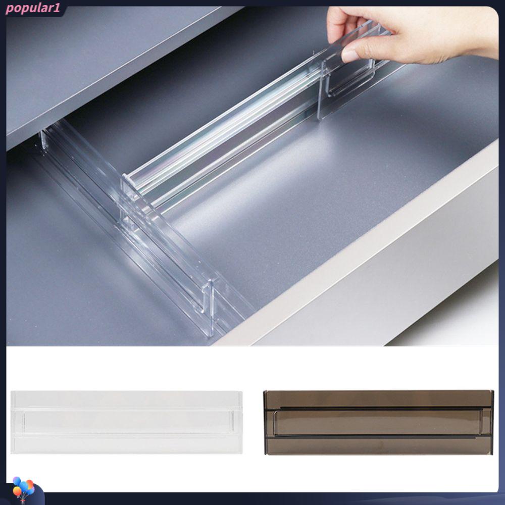 POPULAR Simple Adjustable Drawer Divider Transparent Drawer partition Separator tool Classified storage DIY Split baffle Multi-function Space-saving Adjustable Divider plate/Multicolor