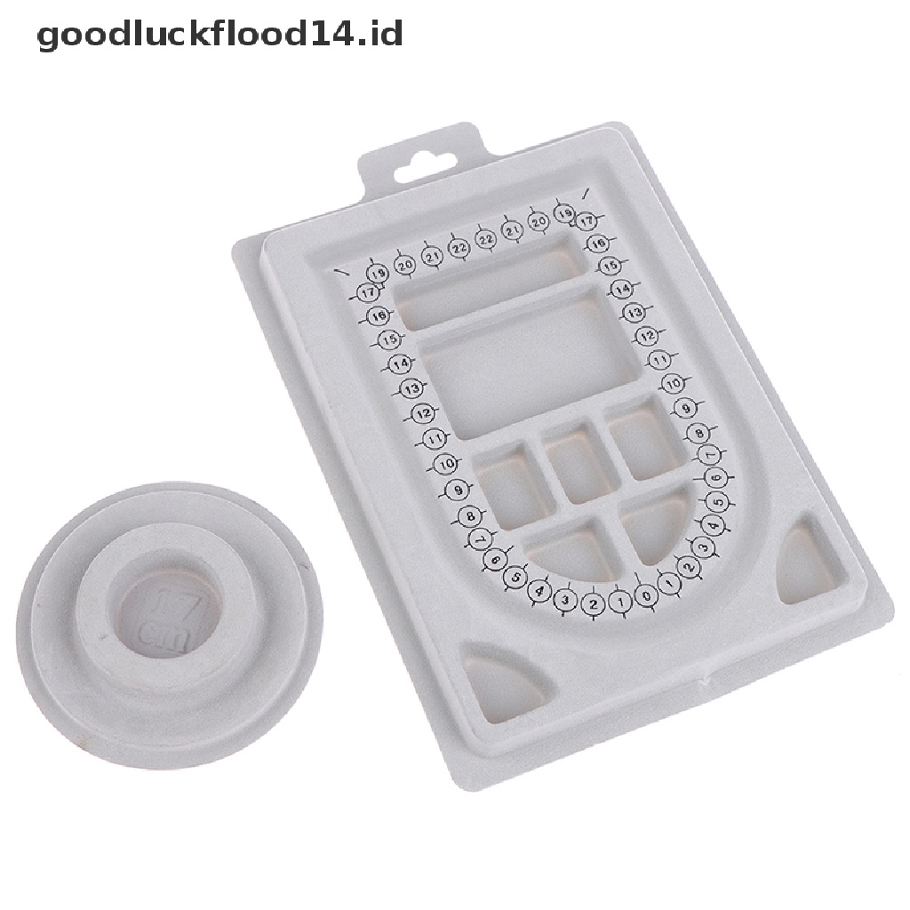 [OOID] Flocked Bead Board Bracelet Necklace Beading Measuring Tools DIY Jewelry making ID