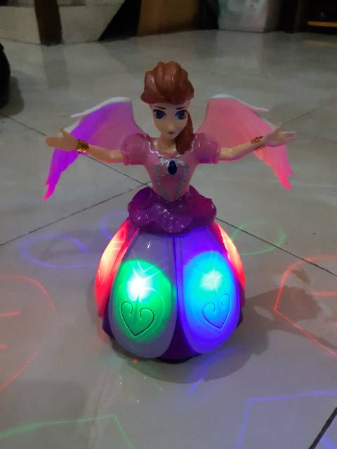 Mainan Boneka Frozen Cantik Berputar - Robot Elsa Batre Anak Edukatif