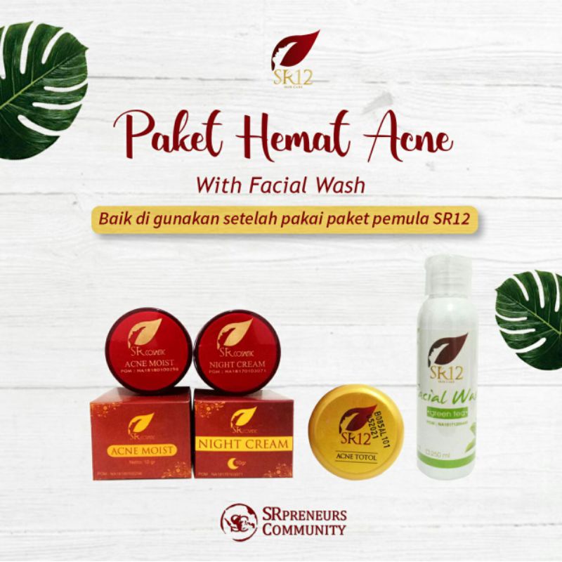SR12 PAKET HEMAT ACNE / PAKET PENGHILANG JERAWAT