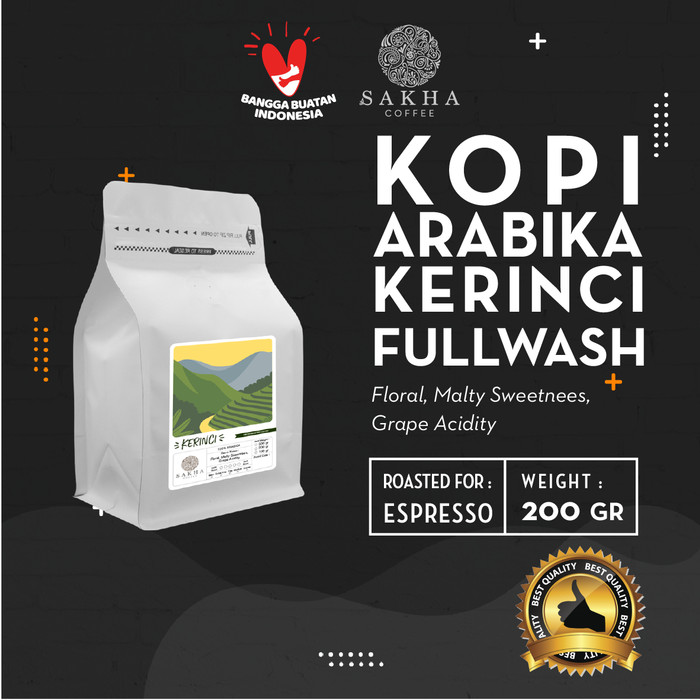 

Kopi Arabika Kerinci Jambi Roasted For Espresso 200 Gram SAKHA COFFEE - KAKER200