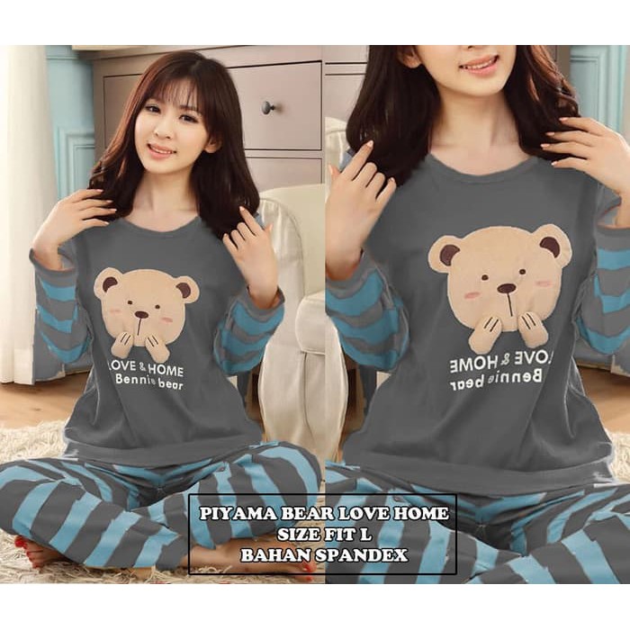 toko baju tanah abang PIYAMA BEAR HALO AND LOVE fashiion murah grosir