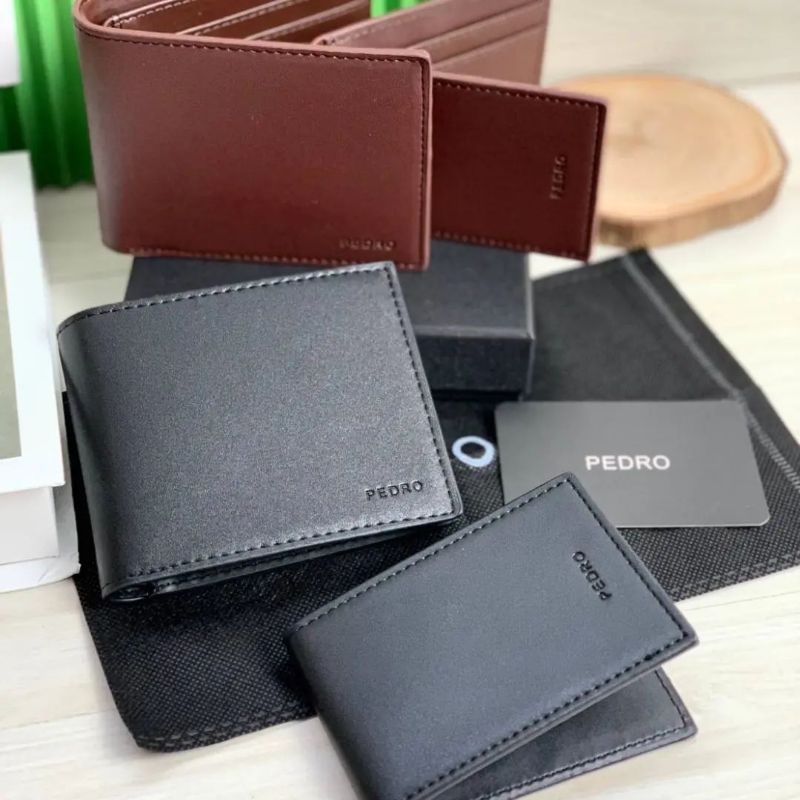 PDRO Men Leather Bi-Fold Wallet with Insert