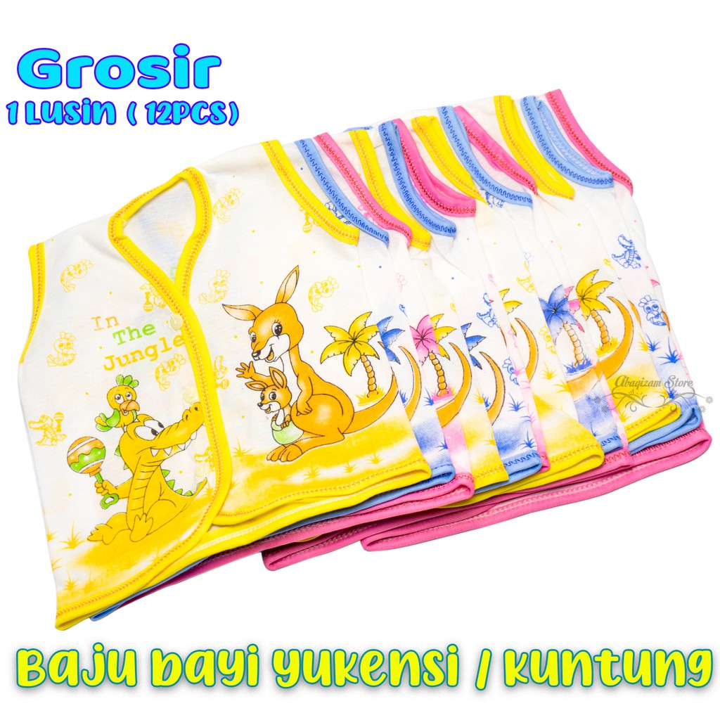 Grosir - 12Pcs baju bayi yukensi / kuntung 1 Lusin