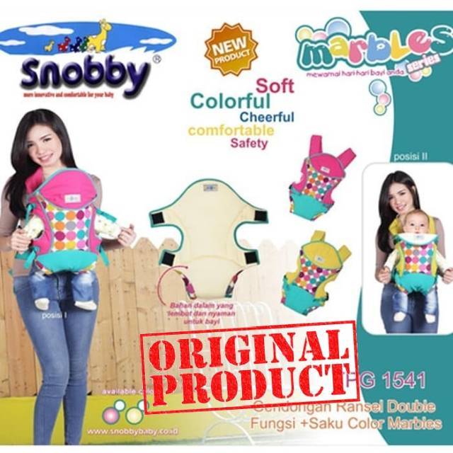 Gendongan Depan Snobby Marbels / Gendongan Bayi Instant & Slaber - Gendongan Depan Bayi