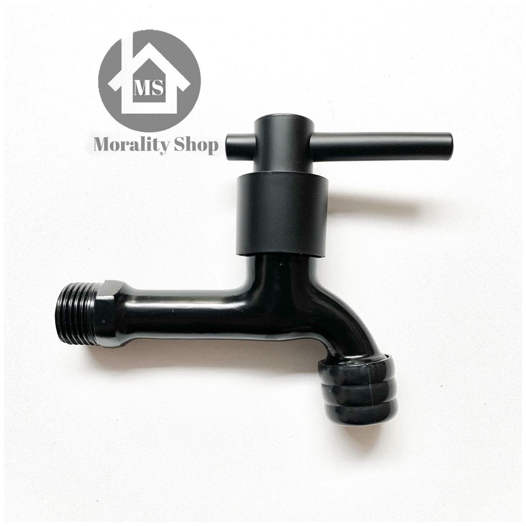 Kran Taman Minimalis HITAM murah FKT54BL- Keran Air Tembok kamar Mandi bak air Black faucet Y21