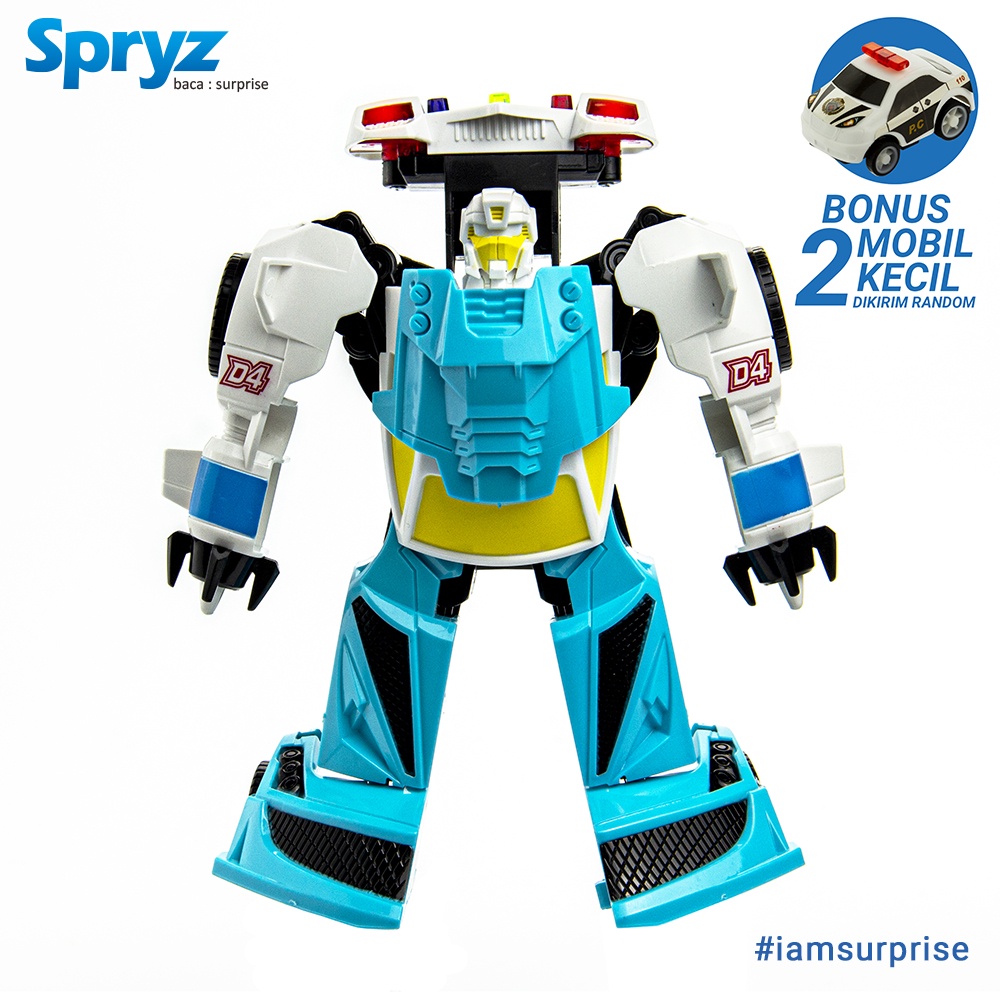 Spryz Revamp Justice Billy - Mainan Mobil Robot Transformer