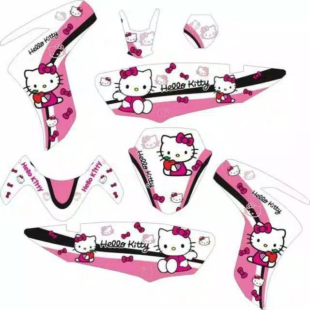 Decal Lexy full body motif hello Kitty sticker motor yamaha lexi lexy fullbody stiker lexi full body