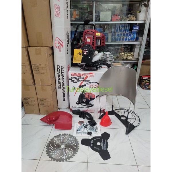 YAMAMAX Mesin Potong Rumput 4Tak + Tudung Padi