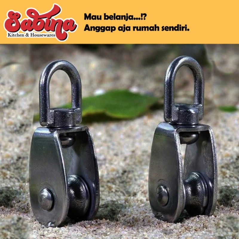 Katrol Pulley Kerekan Mini Serbaguna Multifungsi Stainless Steel 15-20