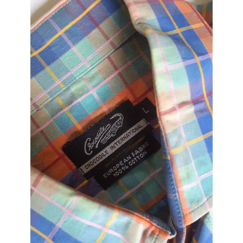 Kemeja pria lengan pendek/kemeja crocodile/kemeja kotak kotak/ kemejaB04 preloved