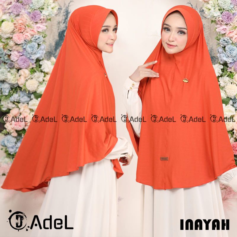 [ Adel Hijab ] INAYAH••hijab instan Jersey••hijab pet jumbo••hijab simple