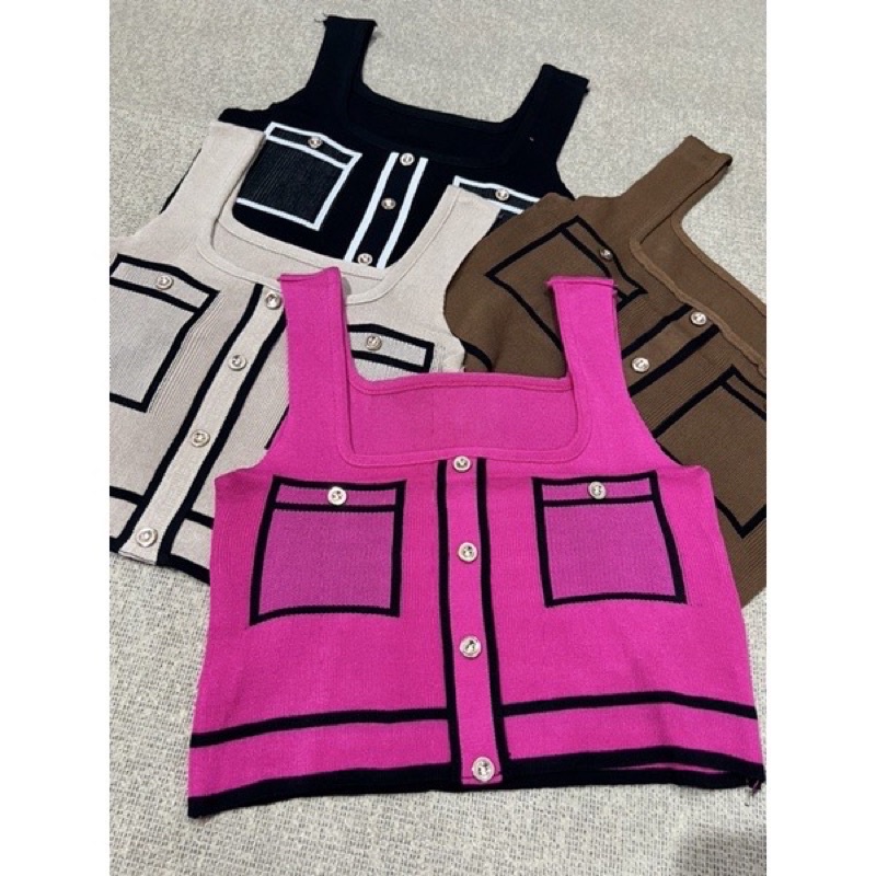 Tanktop list pocket 20036 | Tanktop import | Tanktop knit import