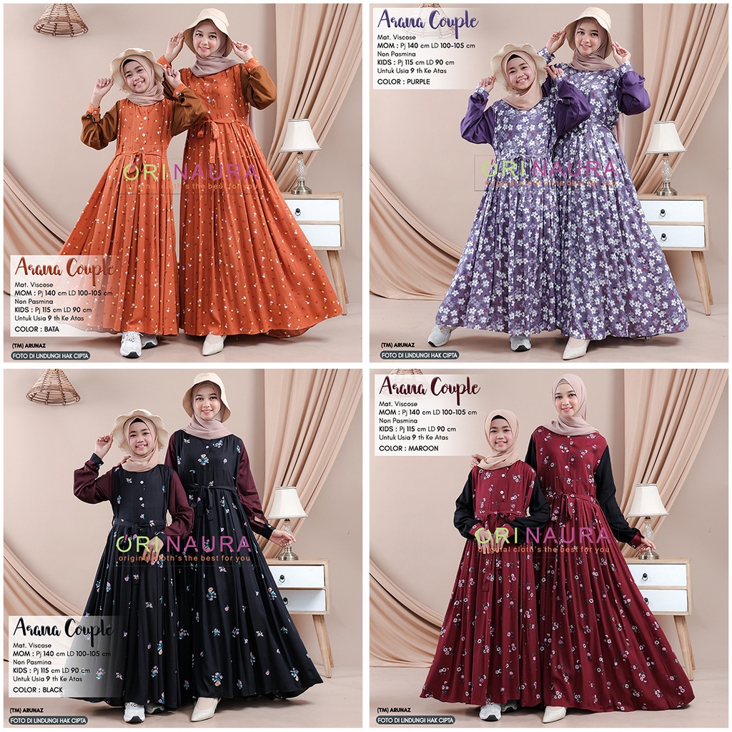 FALLONA COUPLE BY ORI NAURA / ARANA COUPLE MOM AND KIDS / GAMIS COUPLE IBU ANAK / SYARI COUPLE