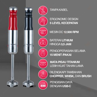 TOKEBI Hand Blender Cordless / Blender Tangan Tokebi Tanpa Kabel