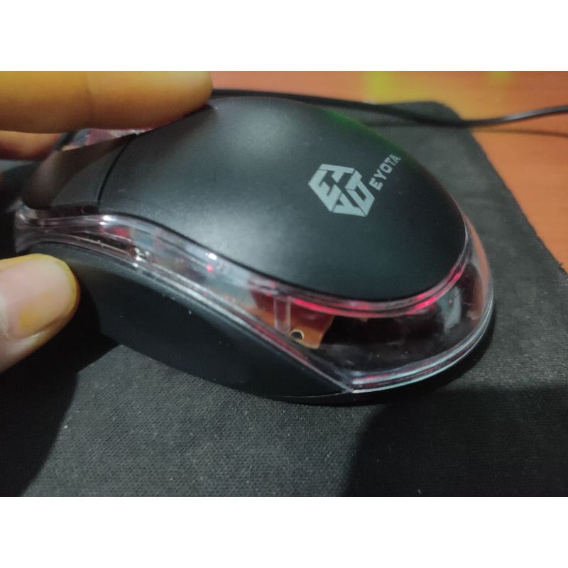 Mouse lampu Usb mouse optic murah merek random