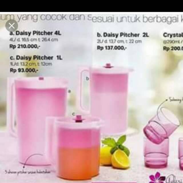 Daisy pitcher 4liter Tupperware