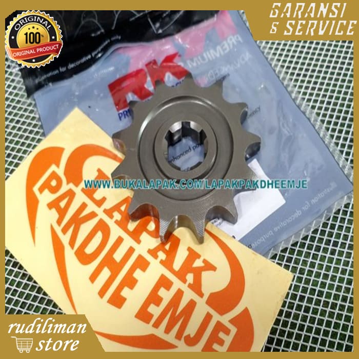 GEAR DEPAN 428 13 KLX 150 D TRACKER RK TAKASAGO ORIGINAL PREMIUM SPROCKET GER KLX150 BUKAN SSS DID