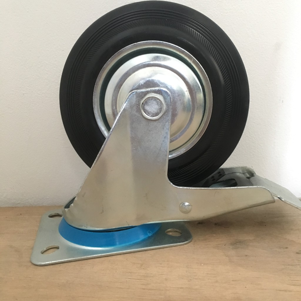 RODA TROLLEY TROLI KARET 6 INCH HIDUP REM