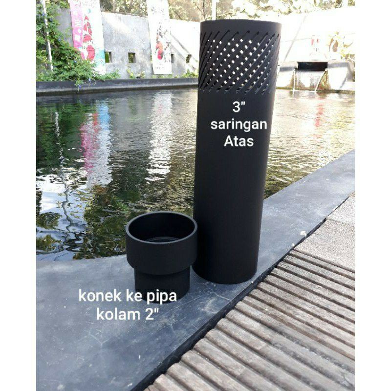 skimer apung skimer floating skimer kolam koi 3inc Atas ke 2inc bawah