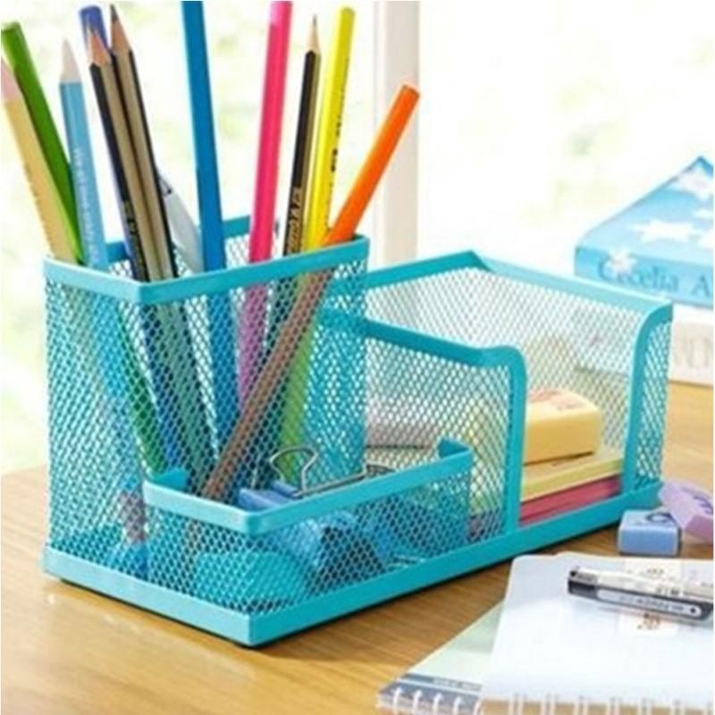 ️Ready Stock️ Metal Desktop Storage Box Organiser Pen Card Office Stationery Holder