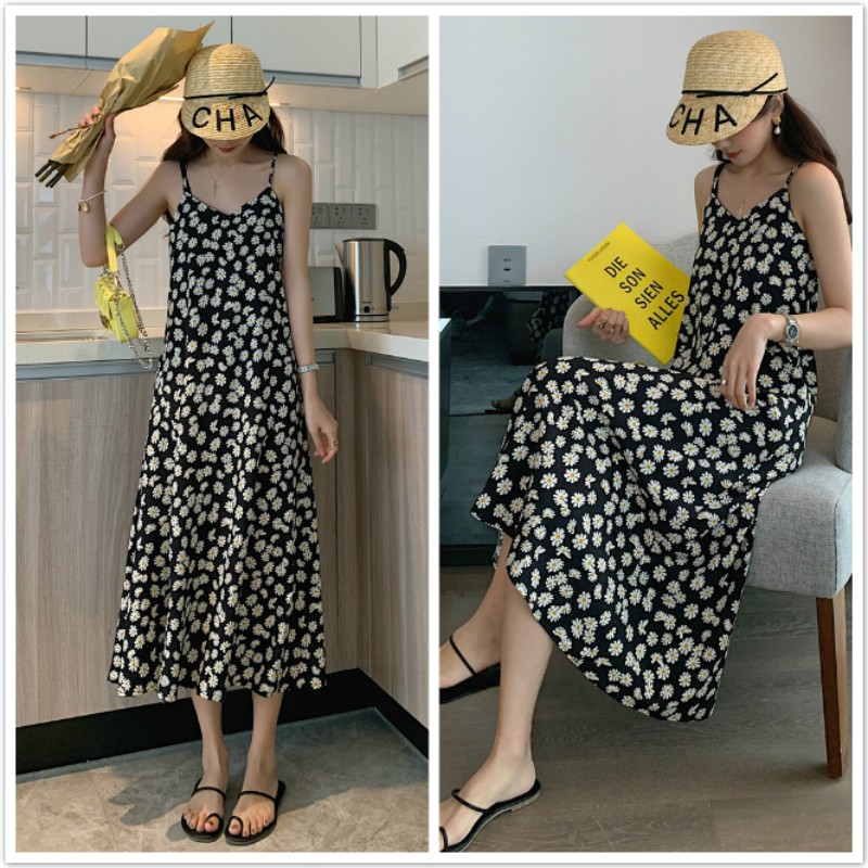 Rok panjang Rok daisy/Rok Sifon Panjang Tengah Wanita Daisy a-Line Pinggang Tinggi Bersih/Rok panjang-5