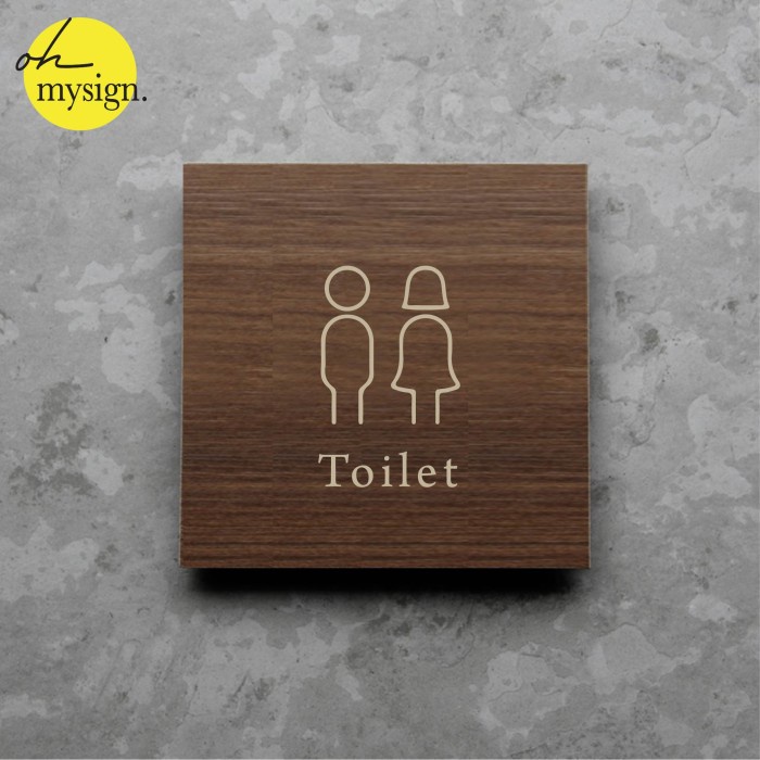 

Terlaris Toilet WC RestroomSign Board Kayu Print Signage Label Nama Ruang