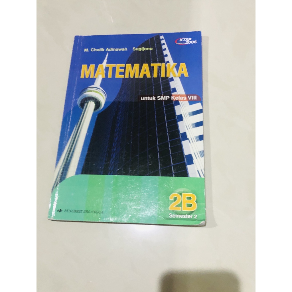 buku matematika SMP kelas 7 8 VII VIII KTSP 2006 penerbit erlangga 1A 1B 2A 2B