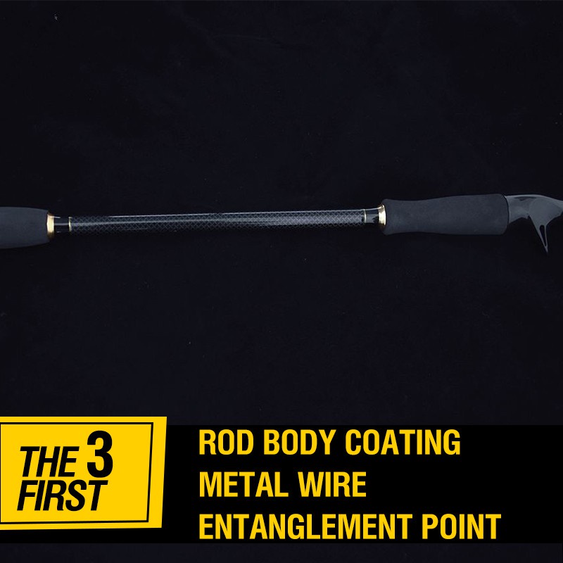 Joran Pancing 1.8m / 2.1m / 2.4m / 2.7m / 3.0m Ultra Ringan Bahan Carbon Steel Warna Hitam