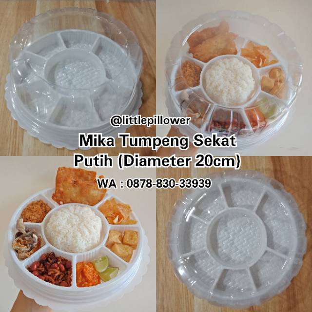 (ISI 10PCS - CT20SEKAT) Mika Tumpeng Sekat Dapur Solo/Mika Tumpeng Mini Sekat 8/Mika Tumini Kekinian