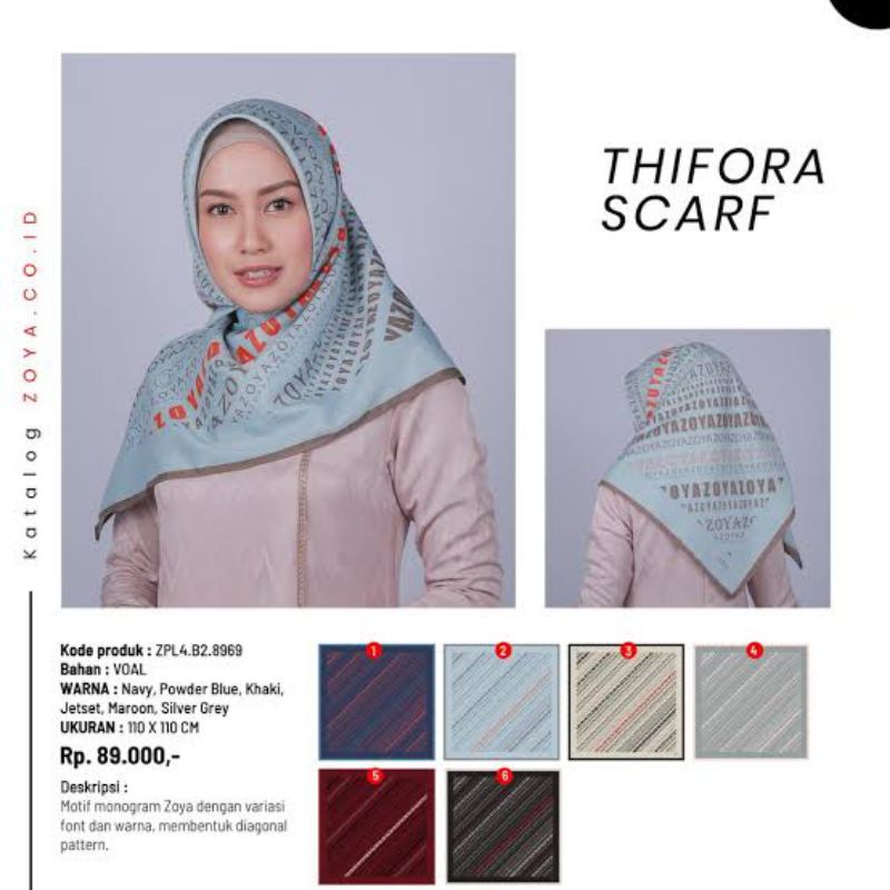 NEW ARRIVAL ZOYA CHASKA SUNI ADZKIA SCARF Kerudung jilbab zoya Candice diskon original