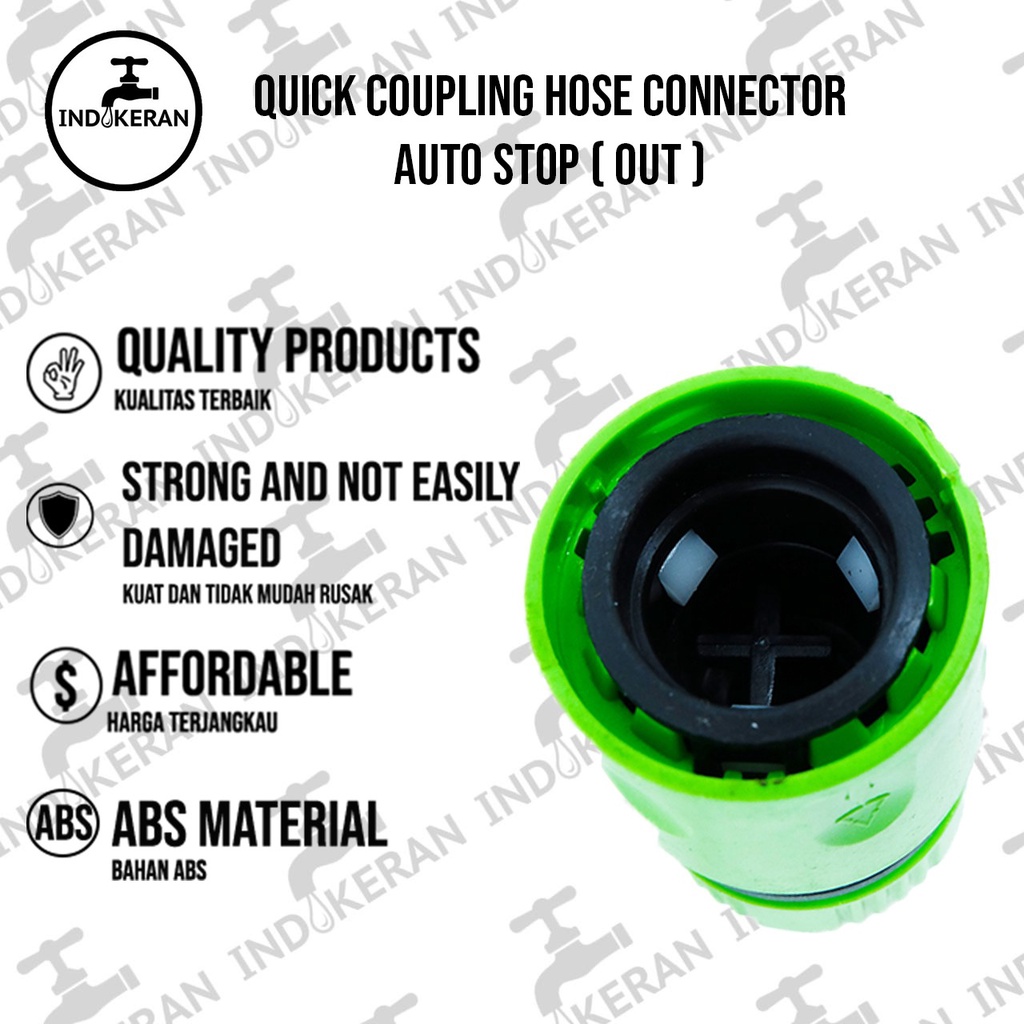 INDOKERAN - Quick Coupling Konektor AUTO STOP OUT - High Quality