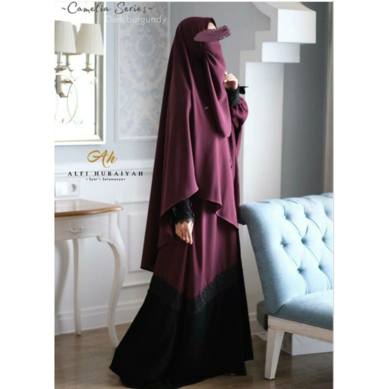 Camelia kids Alfii huraiyah dark burgundy