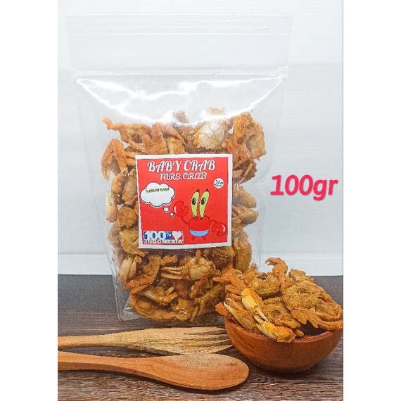 BABY CRAB KRISPY RAJUNGAN 100GR /CRABY KRIPS / BABY CRAB KRISPY / JAJANAN SEHAT / MAKANAN VIRAL / CEMILAN SEHAT / KERIPIK KEPITING