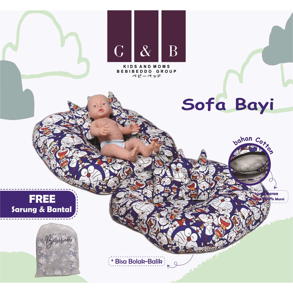 PREMIUM KASUR BAYI MULTIFUNGSI SOFA BAYI PREMIUM TEBAL FREE BANTAL PEYANG CROWN