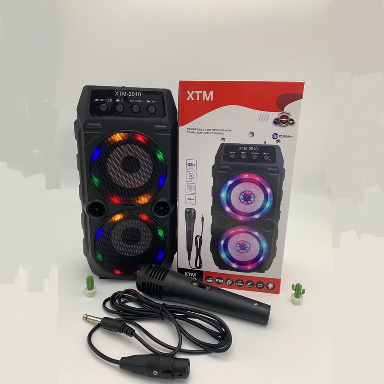 (COD) SPEAKER BLUETOOTH XTM 2010 // SPEAKER MIC KARAOKE // SUPER BASS