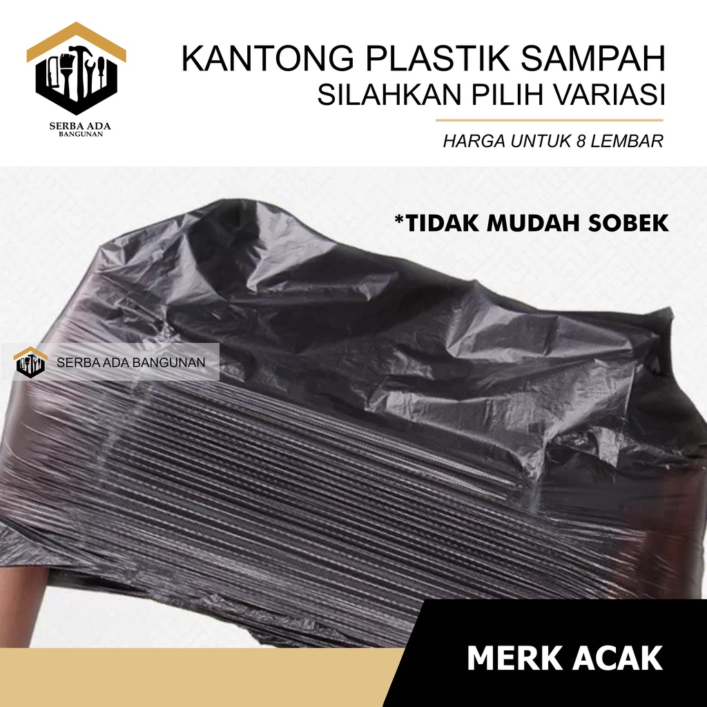 PLASTIK SAMPAH / TRASH BAG / PLASTIK HITAM / KANTONG SAMPAH 1 KILOGRAM - TERMURAH HD TEBAL BESAR