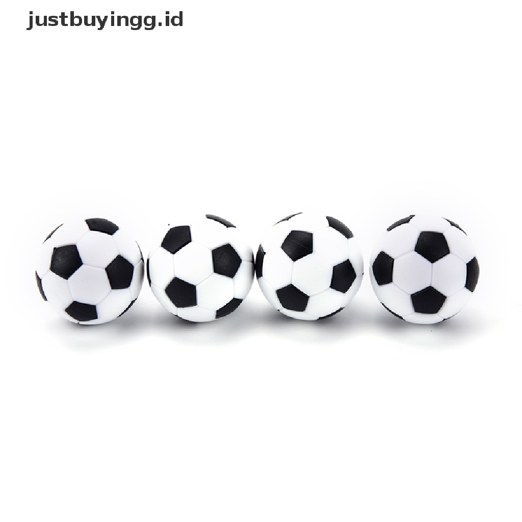 Justbuyingg.Id 4pcs Bola Foosball 32mm Bahan Plastik Warna Hitam &amp; Putih