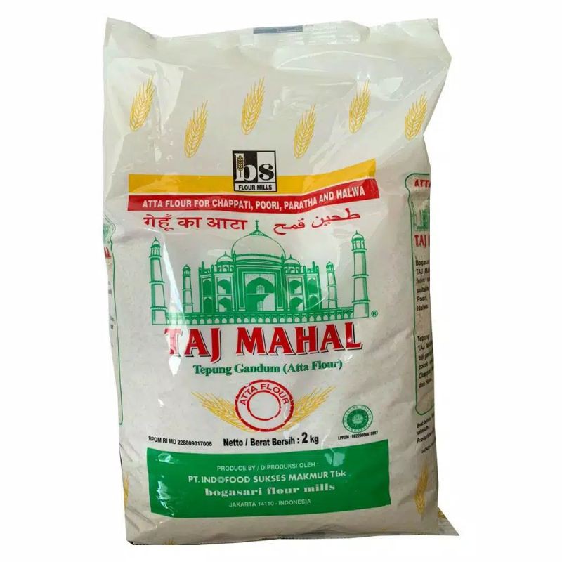 

Terigu Taj Mahal Tepung gandum (Atta Flour) 2Kg