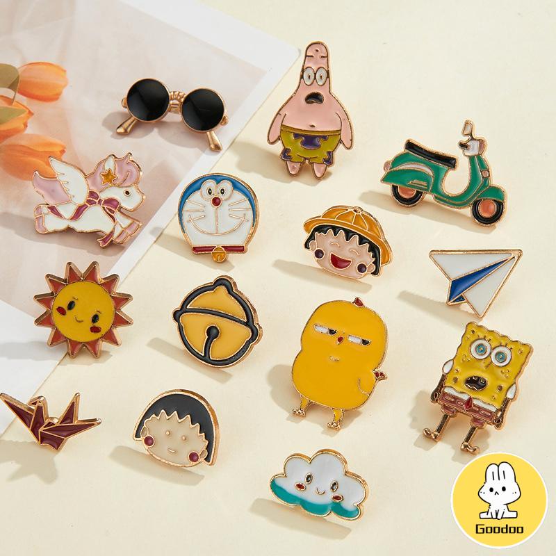 Pin Bros Lucu Kreatif Kartun Bros Gadis Aksesoris Tas Pakaian Liontin Pin Lencana Aksesoris Wanita -Doo