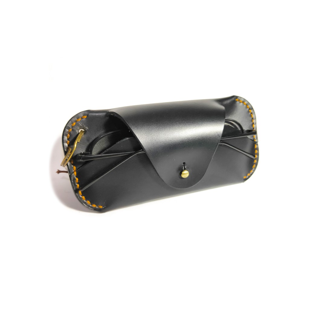TEMPAT KACAMATA KULIT / BOX KACAMATA / SUNGLASSES CASE + LANYARD
