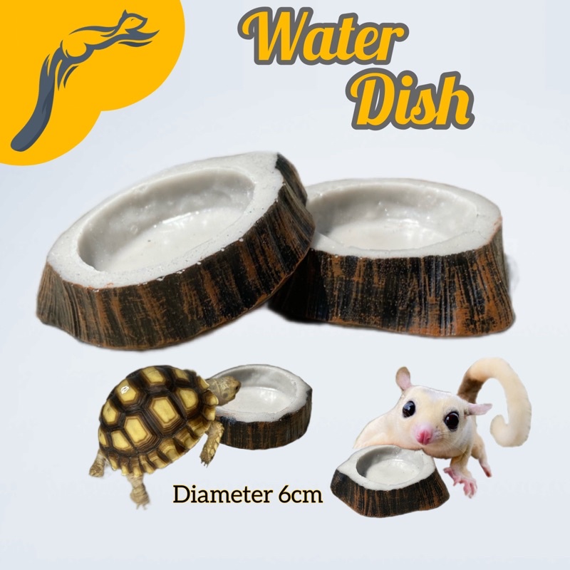 WATER DISH / FEEDING DISH RESIN IMPORT SULCATA PARDALIS ALDABRA KURA KURA DARAT SUGAR GLIDER REPTILE