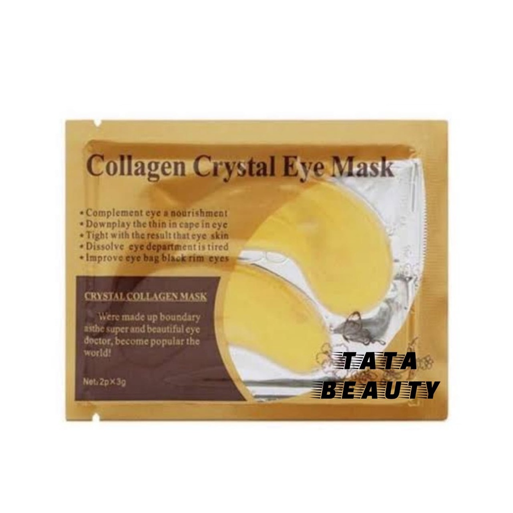 1 PASANG COLLAGEN CRYSTAL EYE BAG MASK GOLD Masker Emas Kantong Mata Panda Anti Aging Wrinkle Eyemask