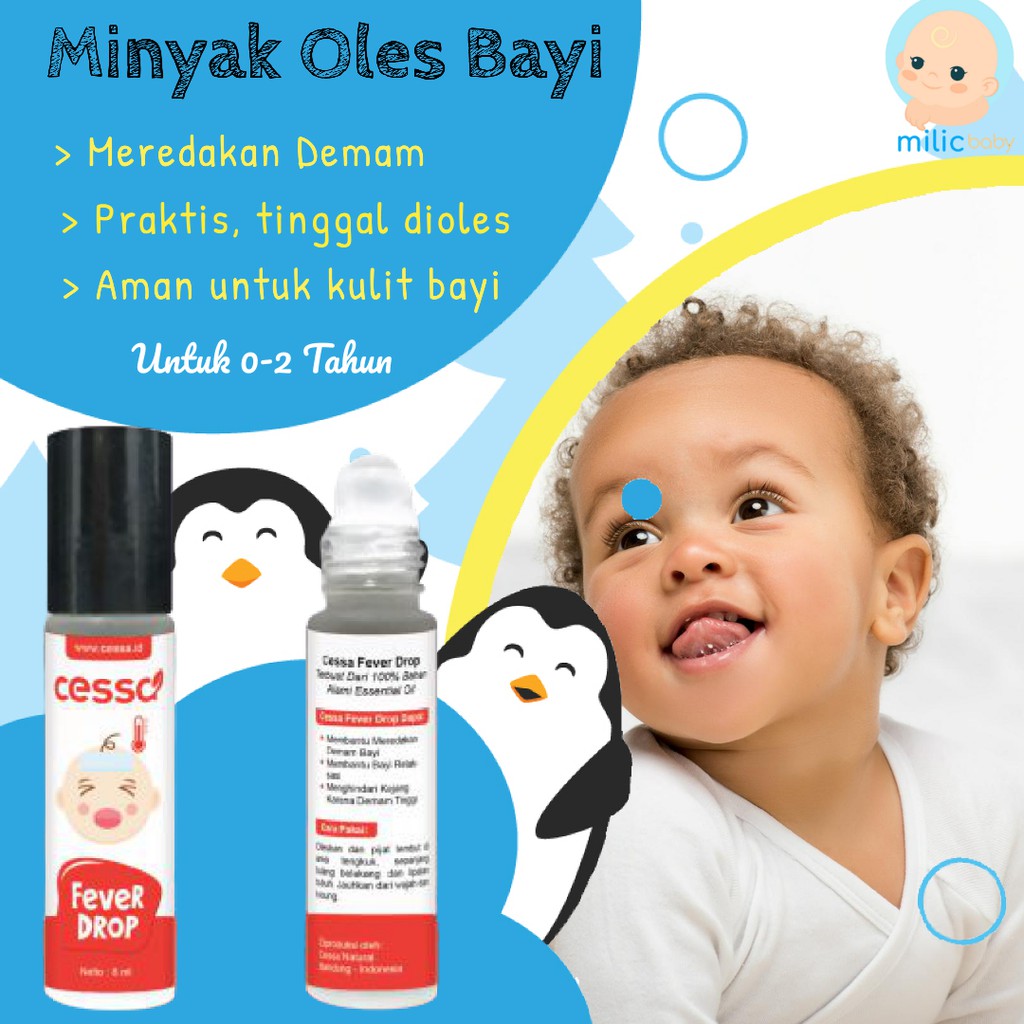 Jual Minyak Oles Essential Oil Bayi Pereda Demam Panas Anak Cessa Fever Drop Indonesia Shopee Indonesia