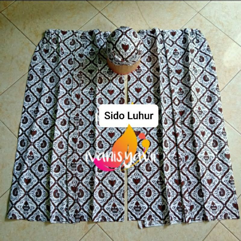 Set Jarik Instan Bapak Ibu + Blangkon (ModeL Jawa/ Sunda), Motif Sido Luhur