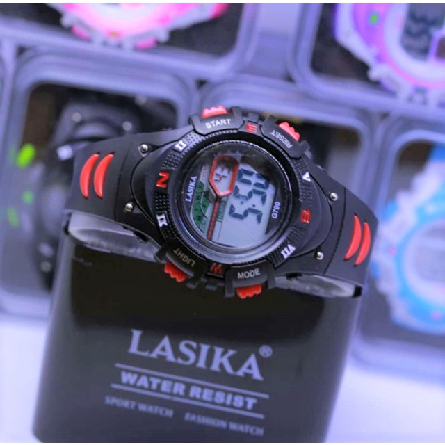 Jam tangan anak perempuan / laki digital sport Lasika G790, tahan air & dapat kotak.