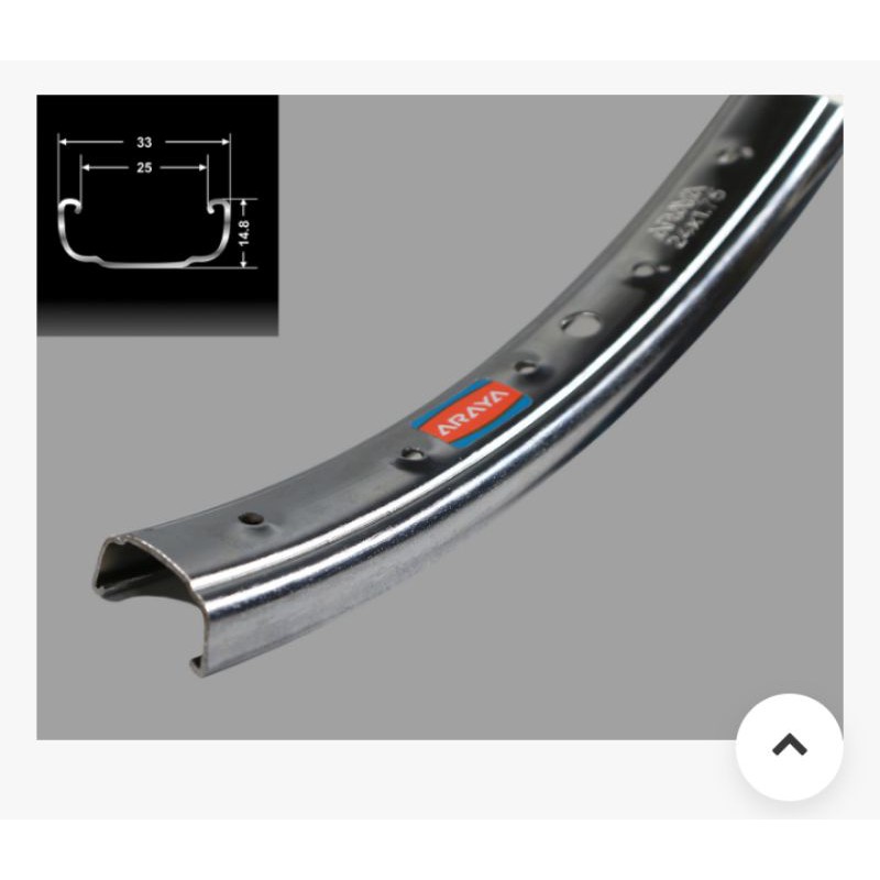 velg araya 20 besi chrome 36 hole