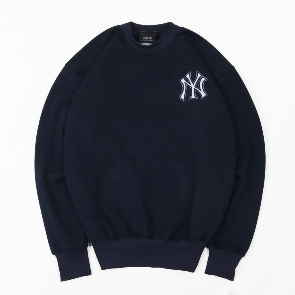 Sweater Crewneck MLB NY Yankees Lengan Panjang Original Sweatshirt Korea Crew Neck Long Sleeve Katun Unisex Pria Wanita Korean