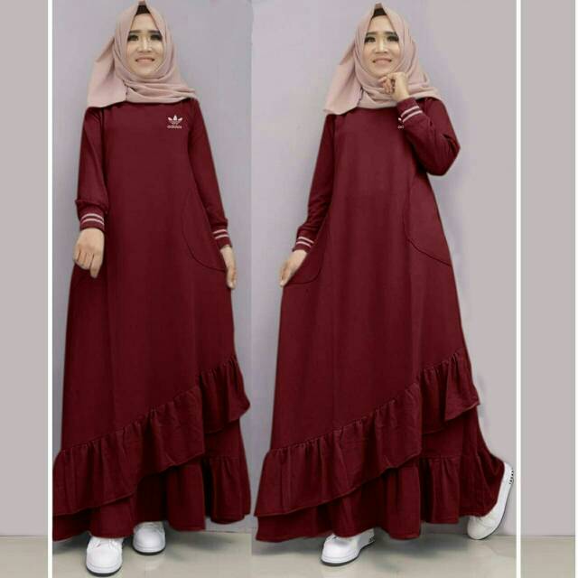 Maxi Adidas c.sp pakaian wanita fashion muslim dress muslim gamis