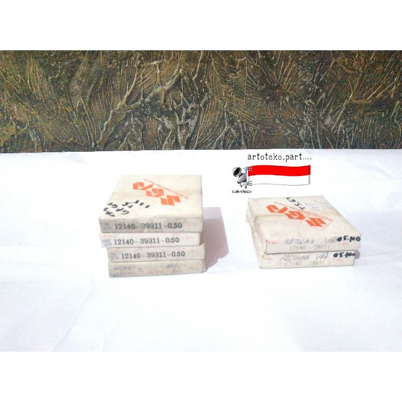 PIR RING PISTON CINCIN SEHER SUZUKI TR-S TRS GP GT TS 125 GP125 GT125 TS125 OS 0.50 50 & OS 1.00 100